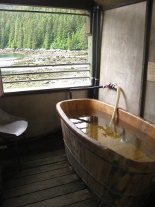 Hotsprings Tub on an Alaska Inside Passage Small Ship Cruise