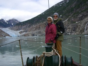 At North Sawyer Glacier on an Alaskan Cruise