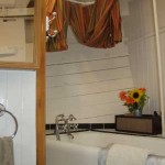 Alaska Small Ship Adventure Cruise Shared Head on M/V David B with Cast Iron Bathtub and Fireplace