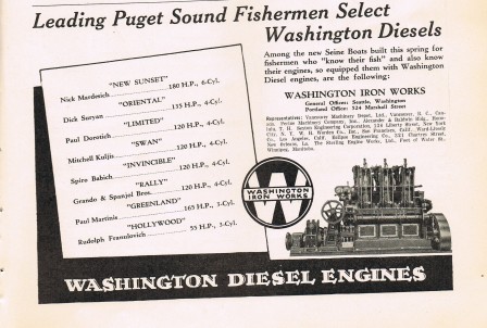 Washington Iron Works Ad with 3-Cylinder Engine | David B Cruises