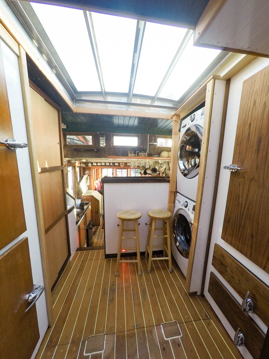 The pantry pass-through between the saloon and galley on the David B