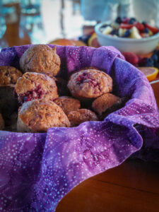 Muffins in a basket